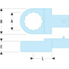 Image du produit : Embout polygonal 11mm - pour clé dynamométrique Facom - attachement 9 x 12mm | 12.11