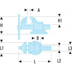 Image du produit : Étau d'établi Facom fixe - idéal maintenance - ouverture 125mm | 1224.100E