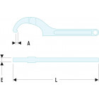 Image du produit : Clé de serrage à ergot modèle articulés - 5.5mm - longueur 345mm Facom | 125A.120