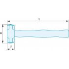 Image du produit : Masse Facom ADF - poids 1.3Kg - longueur 250mm outillage Facom antidéflagrant, antimagnétique | 1261H.100SR