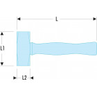 Image du produit : Masse Facom à angles abattues - poids 1.3Kg - longueur 248mm | 1262H.125