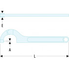 Image du produit : Clé de serrage à ergot articulée - 5mm - longueur 280mm Facom | 126A.80