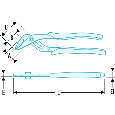 Pince multiprise "grande capacité" - outil version SLS - 27mm - longueur 250mm Facom | 180.CPESLS