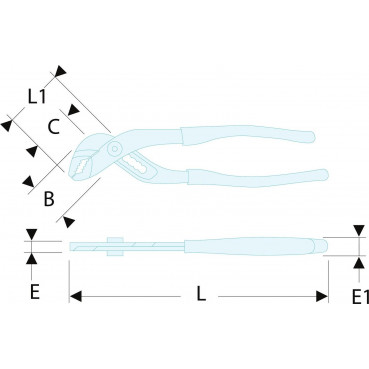 Pince multiprises entrepassée à verrouillage - longueur 300mm Facom | 181A.30G