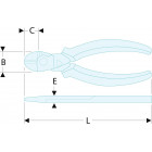 Image du produit : Pince coupante Facom diagonales - outil version SLS - 2.5mm - longueur 200mm | 192.20CPESLS