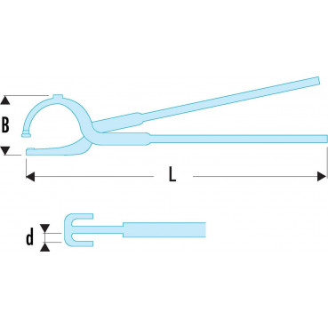 Pince à ressorts de frein - longueur 350mm Facom | 196.TS