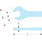 Image du produit : Embout de clé plate Facom - 23mm - à fourche pour clé dynamométrique - attachement 20 x 7mm - 23mm | 20.23