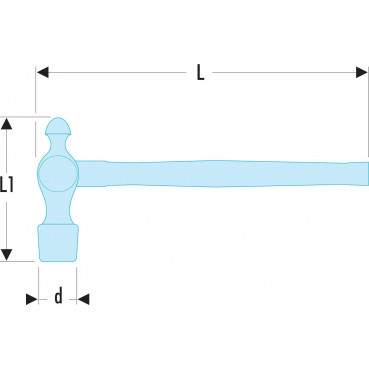 Marteau de mécanicien Facom - tête boule - diamètre 31mm - 104mm | 202H.1