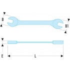 Image du produit : Clé plate 12 x 13mm Facom (fourche) "micro mécanique" tête inclinée 15° - longueur 110mm | 22.12X13