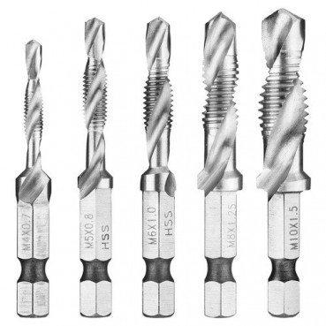 Tap Drills 5pk M4, M5, M6, M8, M10 - longueur 71.12mm Facom | 227H.J5PB