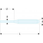 Image du produit : Chasse-goupilles Facom standard - 2.9mm - longueur 125mm - outil professionnel | 249.3