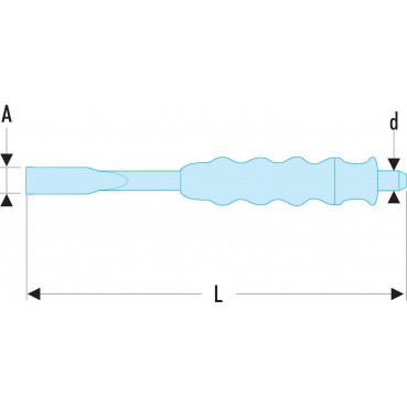 Burin gainé - 25mm - longueur 20mm Facom | 263.G22