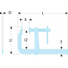 Image du produit : Serre-joints à vis 6500 N - 300mm Facom | 274.300