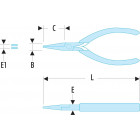 Image du produit : Pince coupante Facom ESD (antistatique) à bec plats à cambrer - longueur 125mm - outillage éléctronique | 420.E