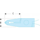 Image du produit : Pince coupante Facom ESD (antistatique) inclinée à 30° - longueur 120mm - outillage éléctronique | 427.E