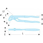 Image du produit : Pince multiprises à branches entrepassée - 38mm - longueur 300mm Facom | 484A.30