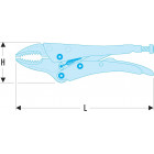 Image du produit : Pince-étau Facom mono-réglage bec court - 25mm - longueur 140mm | 513.5