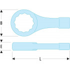 Image du produit : Clé polygonale à frapper - 34mm - longueur 195mm Facom | 51B.34