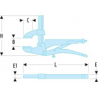 Image du produit : Pince-étau Facom "serre-joint coulissant" - longueur 260mm | 521.150