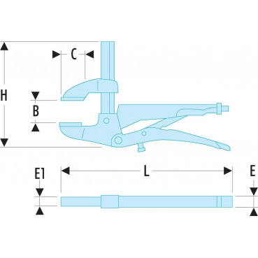 Pince-étau Facom "serre-joint coulissant" - longueur 260mm | 521.200