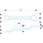 Image du produit : Clé polygonale contrecoudée - 10 x 11mm - longueur 197mm Facom | 55A.10X11