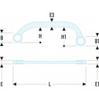 Image du produit : Clé polygonale demi-lune - 11X13mm - longueur 143mm Facom | 57.11X13