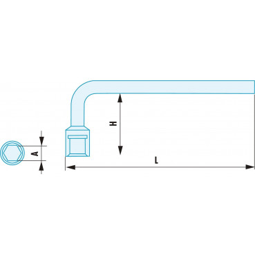 Clé à pipe 12mm (Facom) ADF - 12mm - longueur 216mm outillage Facom antidéflagrant, antimagnétique | 75.12SR