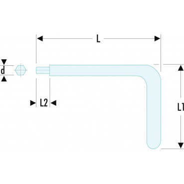 Clé mâle, allen, BTR - 12mm coudée isolée 1000 Volts série VSE - longueur 125mm - outillage électricien Facom | 83.12AVSE