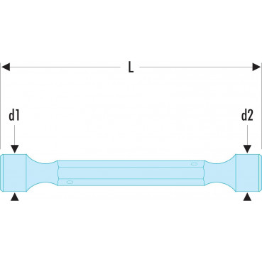 Clé à béquille double forgée - 10 x 11mm - longueur 130mm Facom | 97.10X11