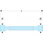 Image du produit : Clé à béquille double forgée - 21 x 23mm - longueur 185mm Facom | 97.21X23