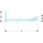 Image du produit : Clé à douille en "T" à cardan avec poignée coulissante - 7mm - longueur 399mm Facom | 99C.7