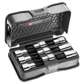 Coffret de douille Facom à embouts Torx T20 - T25 - T27 - T30 - T40 - T45 - T50 - T55 - T60 - carré 1/2" | AMEX.3APB