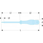 Image du produit : Tournevis plat Facom PROTWIST isolés 1000 Volts pour vis à fente - 3.5mm - outillage électricien | AT3.5X75VE
