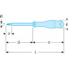 Image du produit : Tournevis Facom PROTWIST isolés 1000 Volts pour vis cruciforme Pozidriv - longueur 100mm - PZ1 - outillage électricien | ATD1X100VE