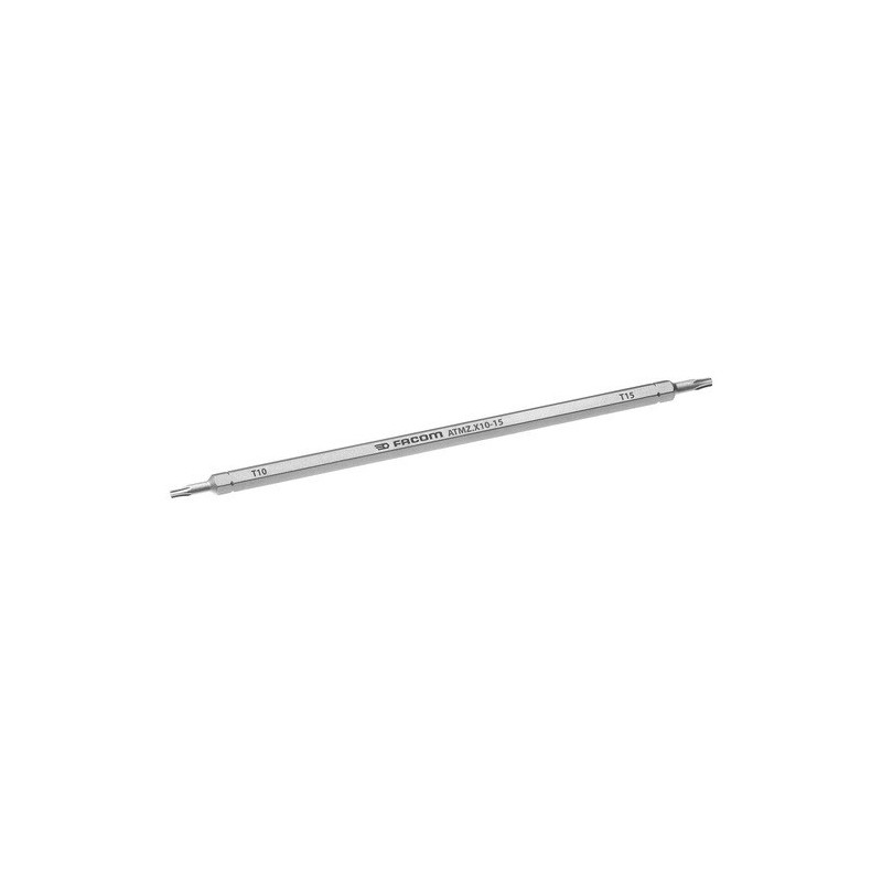 Embout de vissage Torx - lame réversible 1/4" Torx T10 - T15 - longueur 175mm Facom | ATMZ.X10-15