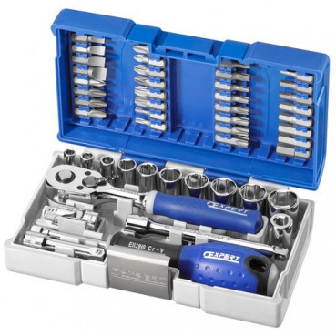 1/4" MINI SOCKET SET - 48 PCES PEAR RA - longueur 170mm "Expert by Facom" | E030729