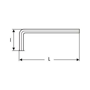 Clé mâle, allen, BTR - 6 pans courte - 4mm - longueur 74mm "Expert by Facom" | E113916