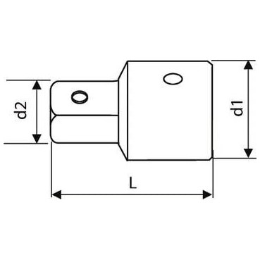 Réducteur 1/2" - 3/8" - longueur 34.5mm "Expert by Facom" | E117262