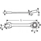 Image du produit : Clé plate mixte 27mm à cliquet - longueur 359mm "Expert by Facom" | E117373