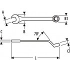 Image du produit : Clé plate mixte 14mm contrecoudée - longueur 210mm "Expert by Facom" | E117728