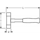 Image du produit : Maillet sans rebond - diamètre 37.4mm - longueur 286mm "Expert by Facom" | E150115