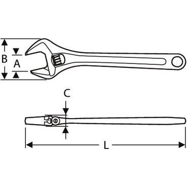 Clé à molette - ouverture 20mm - longueur 150mm "Expert by Facom" | E187366