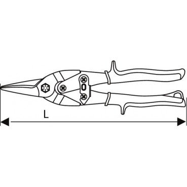 Cisaille pour rail placo (Type aviation) coupe droite - longueur 250mm "Expert by Facom" | E214563