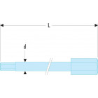 Image du produit : Embout de vissage - clé mâle, allen, BTR - long - 5mm - longueur 70mm pour vis 6 pans creux Facom | EH.205L