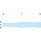 Image du produit : Embout de vissage - clé mâle, allen, BTR - 5mm - longueur 50mm pour vis 6 pans creux Facom | EH.605