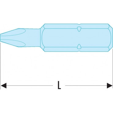 Embout de vissage à chocs série 2 pour vis Phillips - PH3 - longueur 32mm Facom | ENP.203