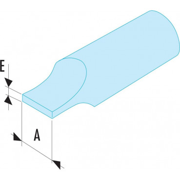 Embout plat de vissage à chocs série 2 pour vis à fente - 10mm - longueur 41mm Facom | ENS.210