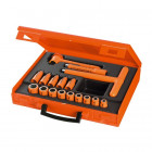 Image du produit : Coffret outillage électricien Facom avec cliquet isolé 3/8", douille isolées 3/8" et rallonge isolée 3/8", coffret de 17 outils 3/8" - isolés 1000 Volts série VSE | J.401AVSE