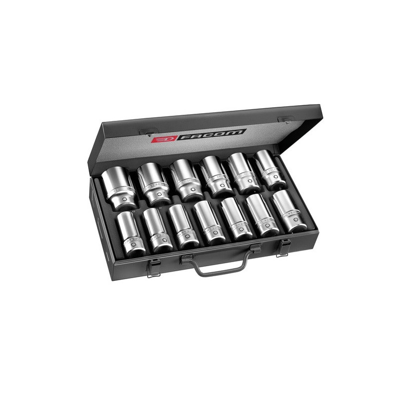 Coffret de douille Facom 3/4" longue 6 pans - 12 pièces | K.405E