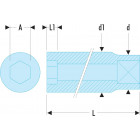 Image du produit : Douille 1/4" - 6 pans - 10mm - longueur 22mm Facom | R.10